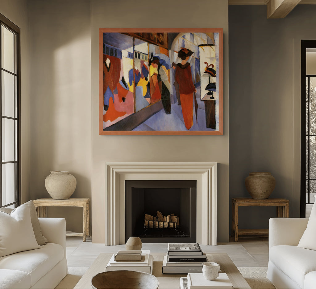 The Hat Shop -August Macke - Premium canvas 430g (gallery quality)