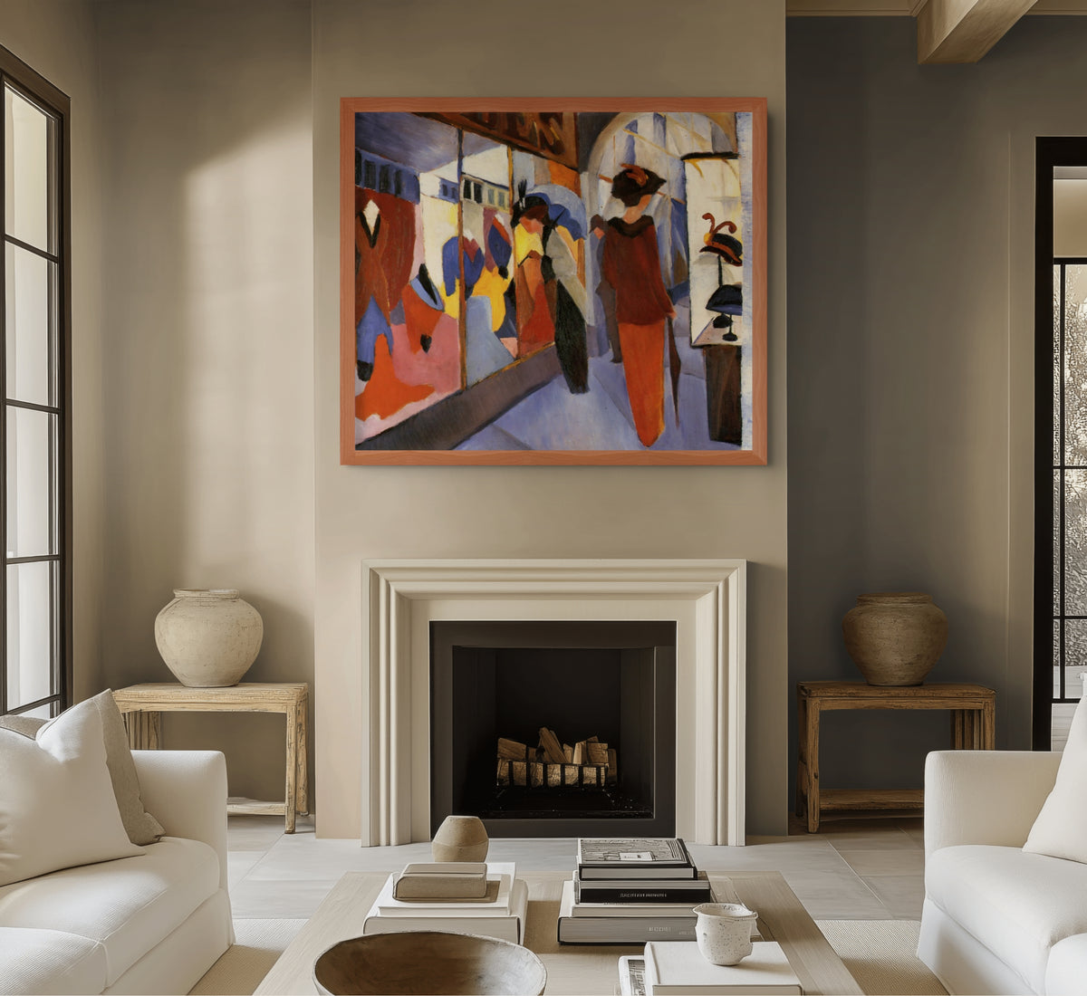 The Hat Shop -August Macke - Premium canvas 430g (gallery quality)