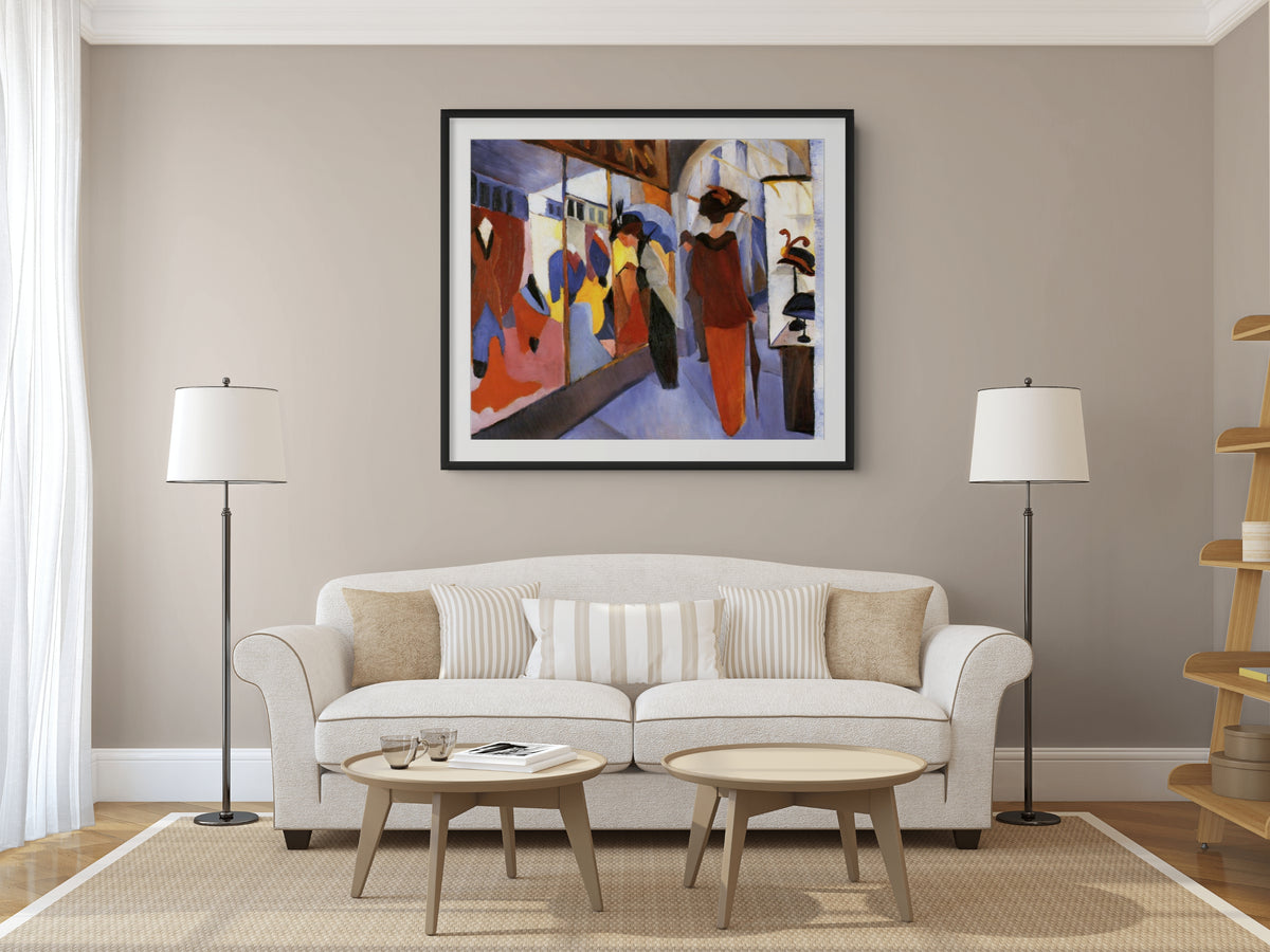 The Hat Shop -August Macke - Premium canvas 430g (gallery quality)