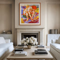 Desnudo con gato - Franz Marc - Lienzo premium 430g (calidad de galeria)