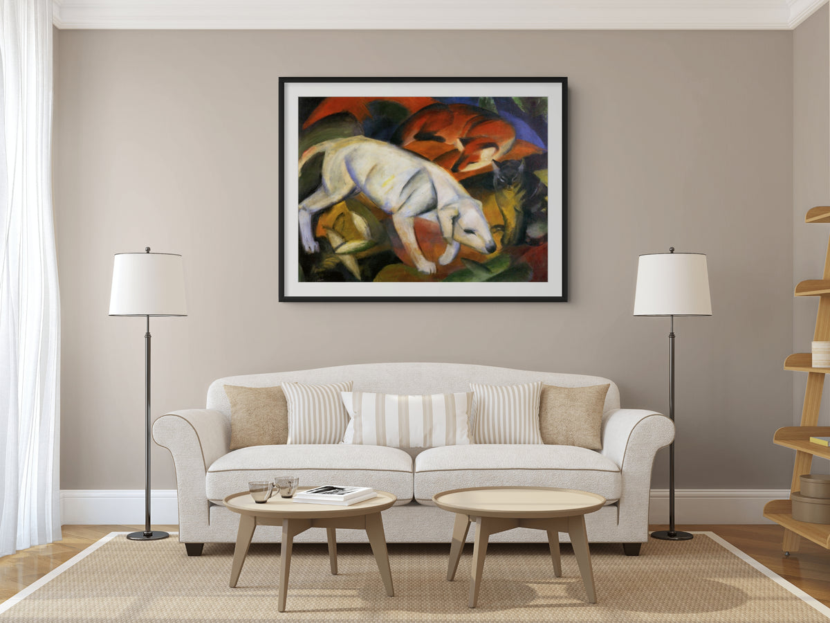Playing Forms - Franz Marc - Premium Canvas 430g (gallery quality)