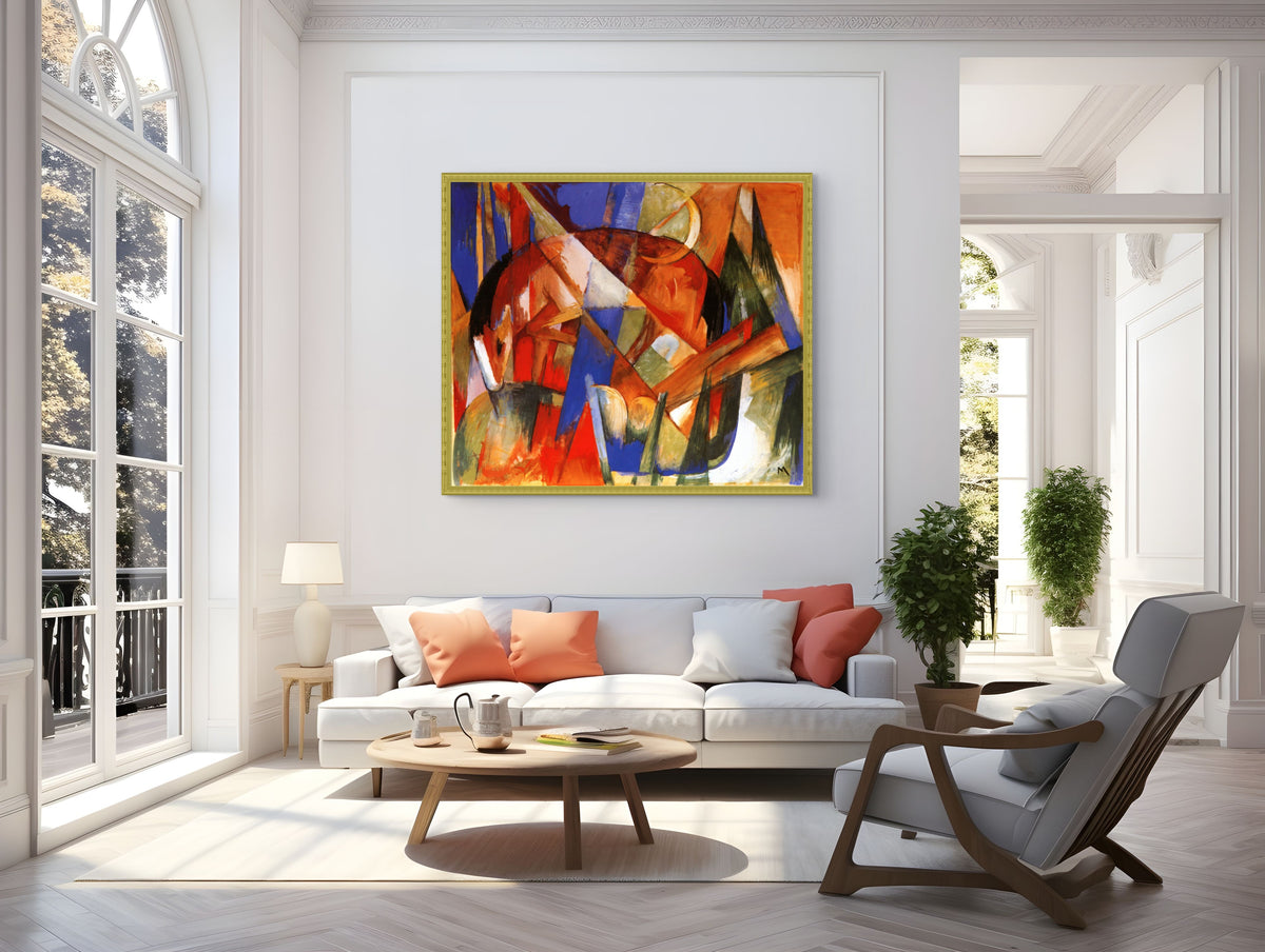 Bestia fabulosa II - Franz Marc - Lienzo premium 430g (calidad de galeria)