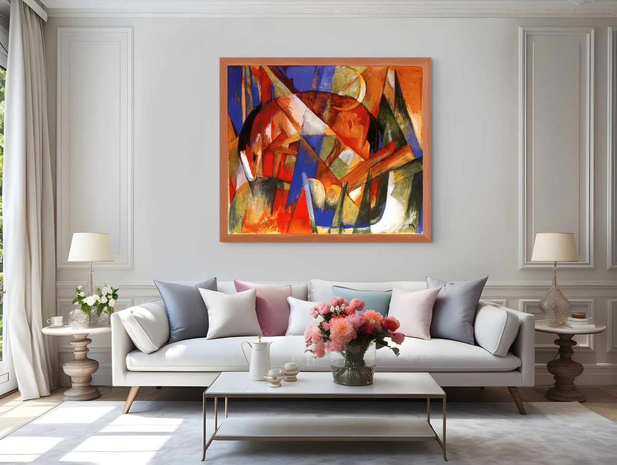 Bestia fabulosa II - Franz Marc - Lienzo premium 430g (calidad de galeria)