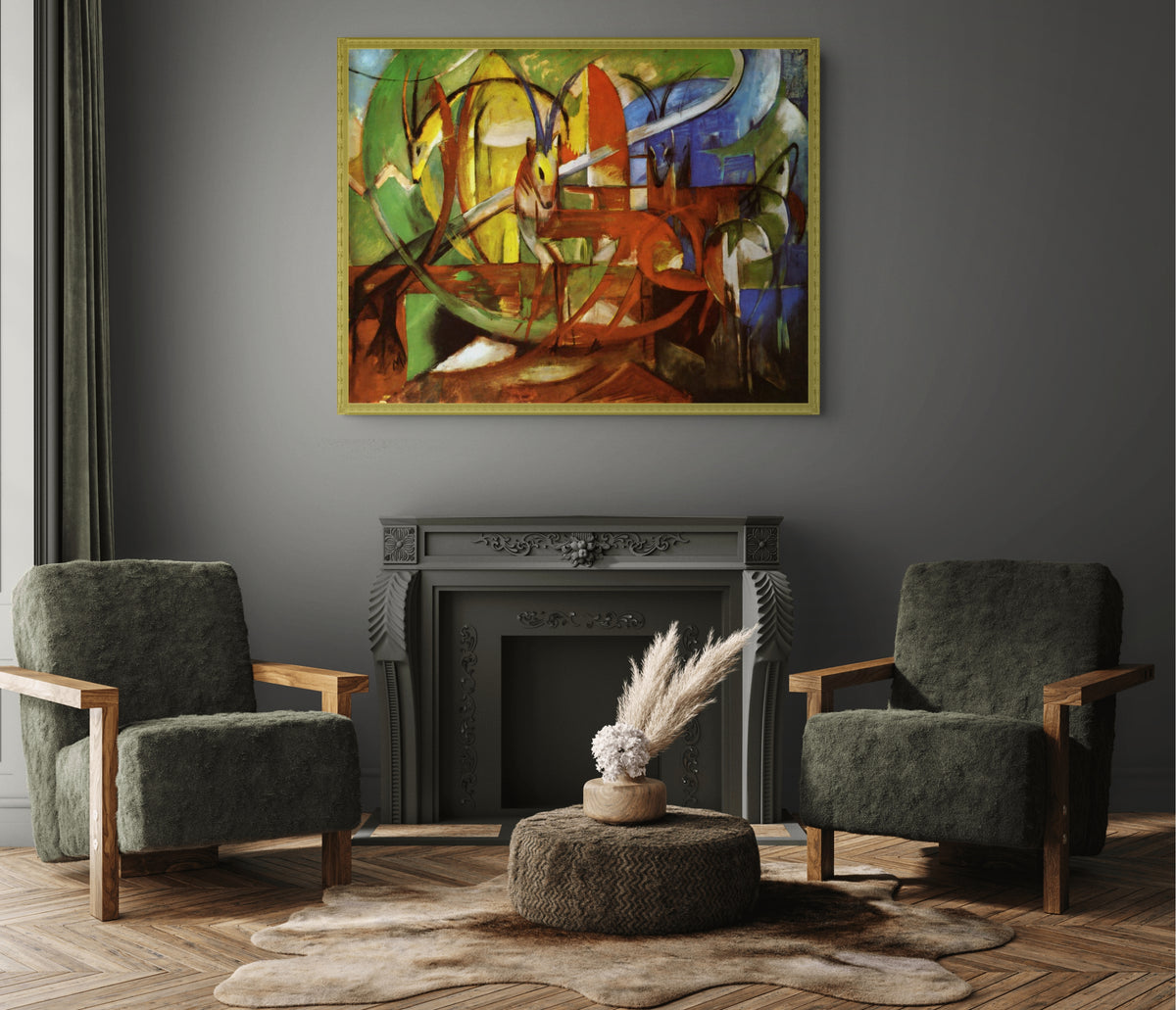 Playing Forms - Franz Marc - Premium Canvas 430g (gallery quality)