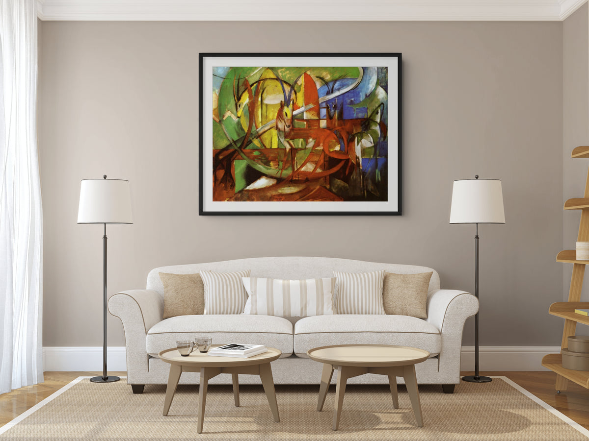 Playing Forms - Franz Marc - Premium Canvas 430g (gallery quality)