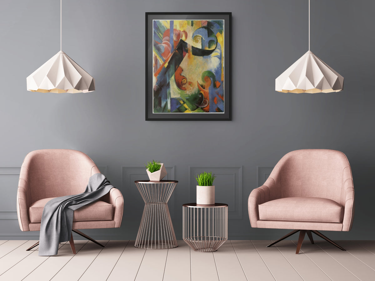 Formas rotas - Franz Marc - Lienzo premium 430g (calidad de galeria)