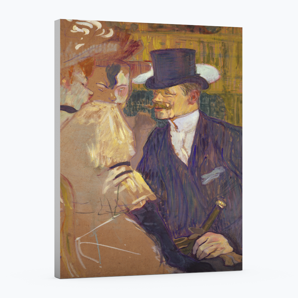 El ingles en el Moulin Rouge - Henri de Tolouse- Lautrec - Lienzo premium 430g (calidad de galeria)