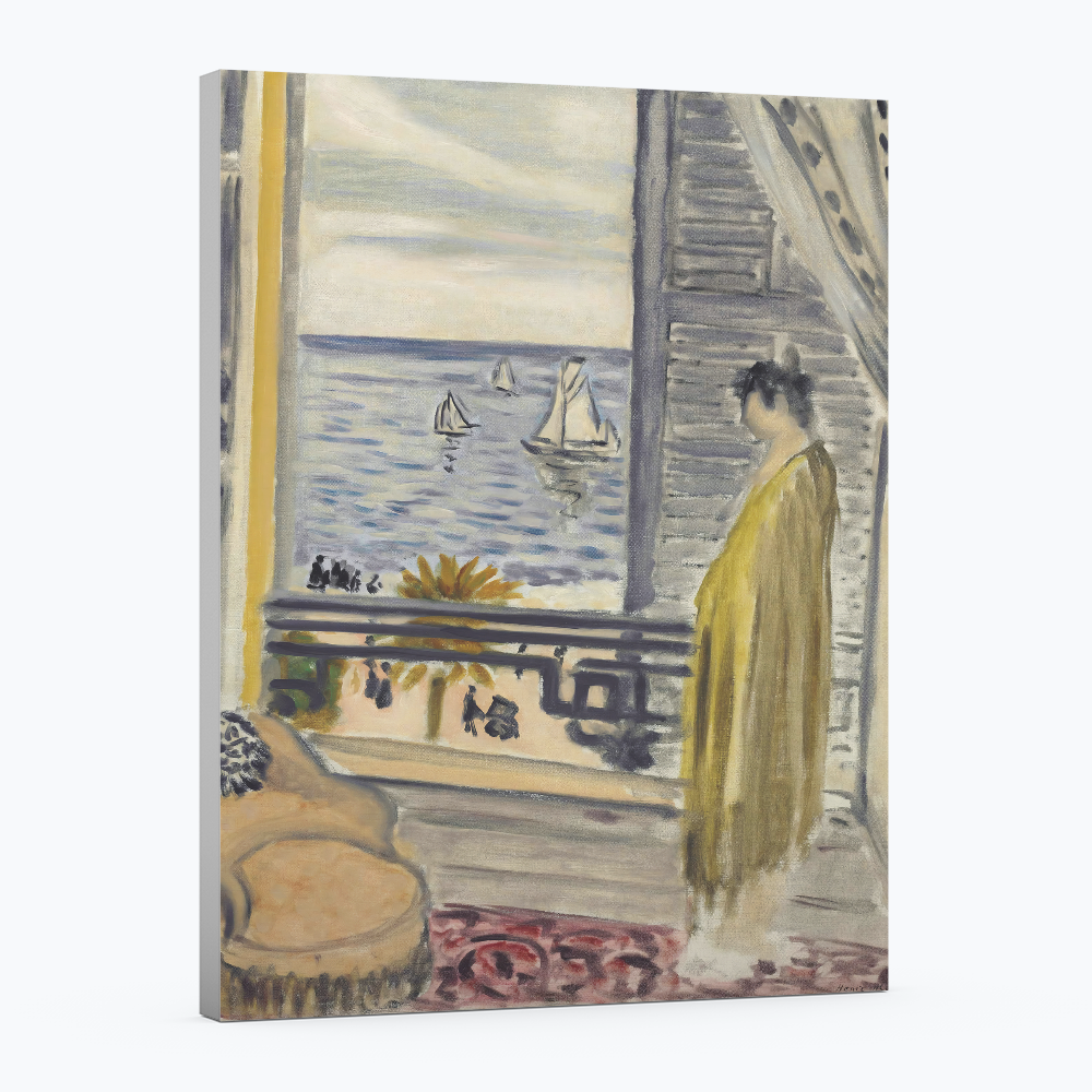 Mujer ante la ventana - Henri Matisse - Lienzo premium 430g (calidad de galeria)