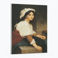 Joven italiana en la fuente - William Adolphe Bouguereau - Lienzo premium 430g (calidad de galeria)