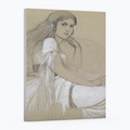 Retrato de jaroslava - Alphonse Mucha - Lienzo premium 430g (calidad de galeria)