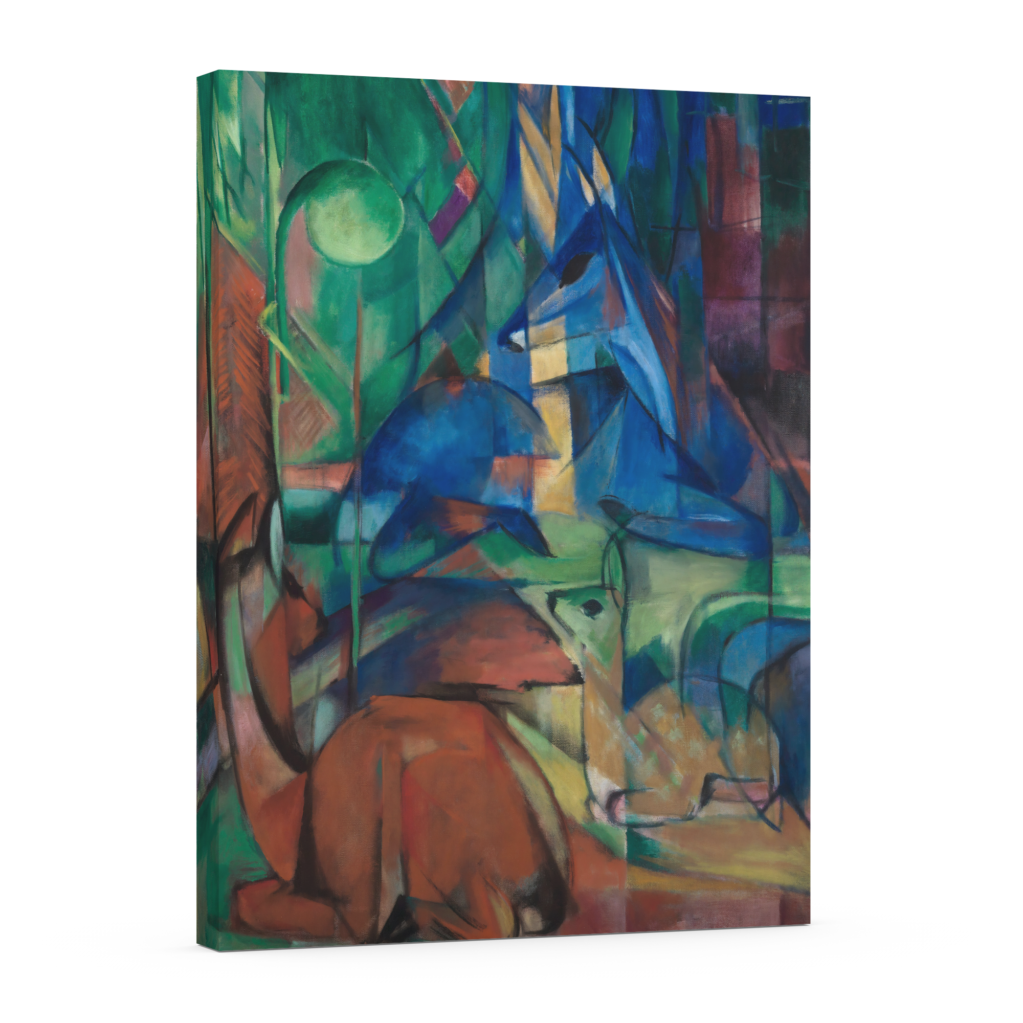 Deer in the Forest II - Franz Marc - Premium Canvas 430g (gallery quality)