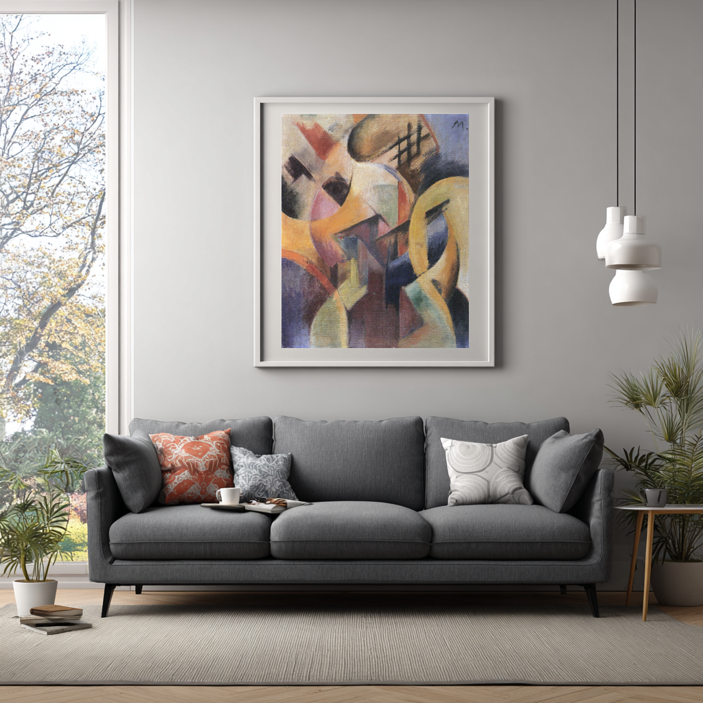 Small Composition I -Franz Marc - Premium canvas 430g (gallery quality)