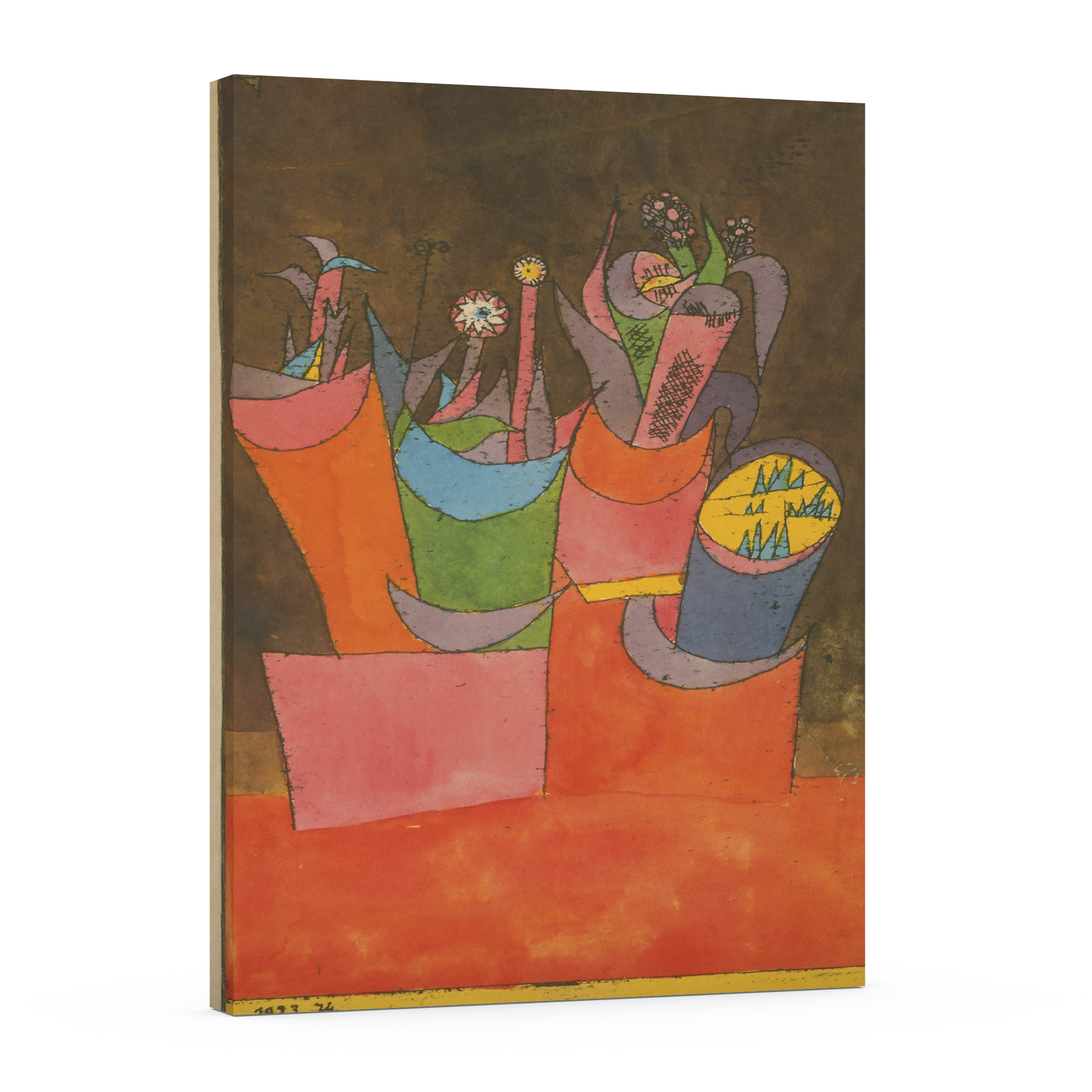 Flowers in Pots - Paul Klee - Premium Canvas 430g (gallery quality)
