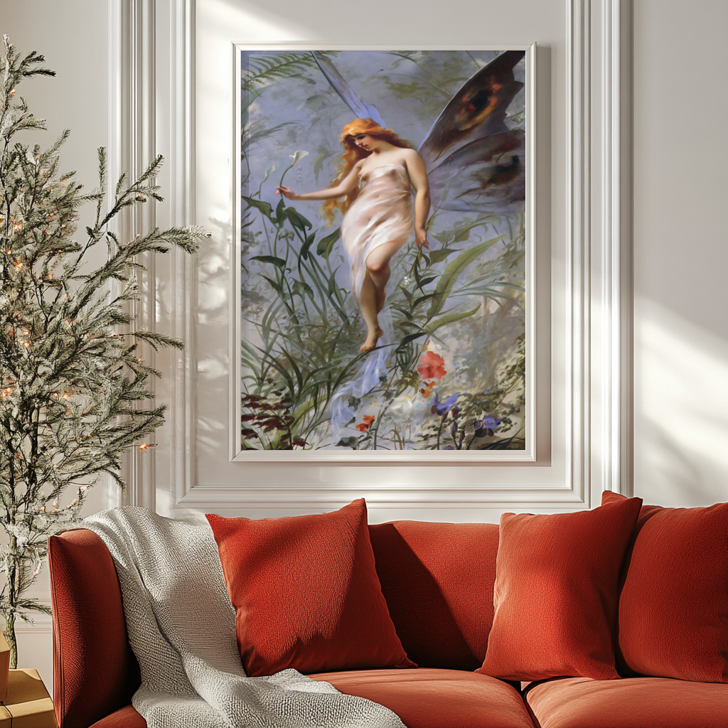The Lily Fairy - Luis Ricardo Falero - Premium 430g canvas (gallery quality)