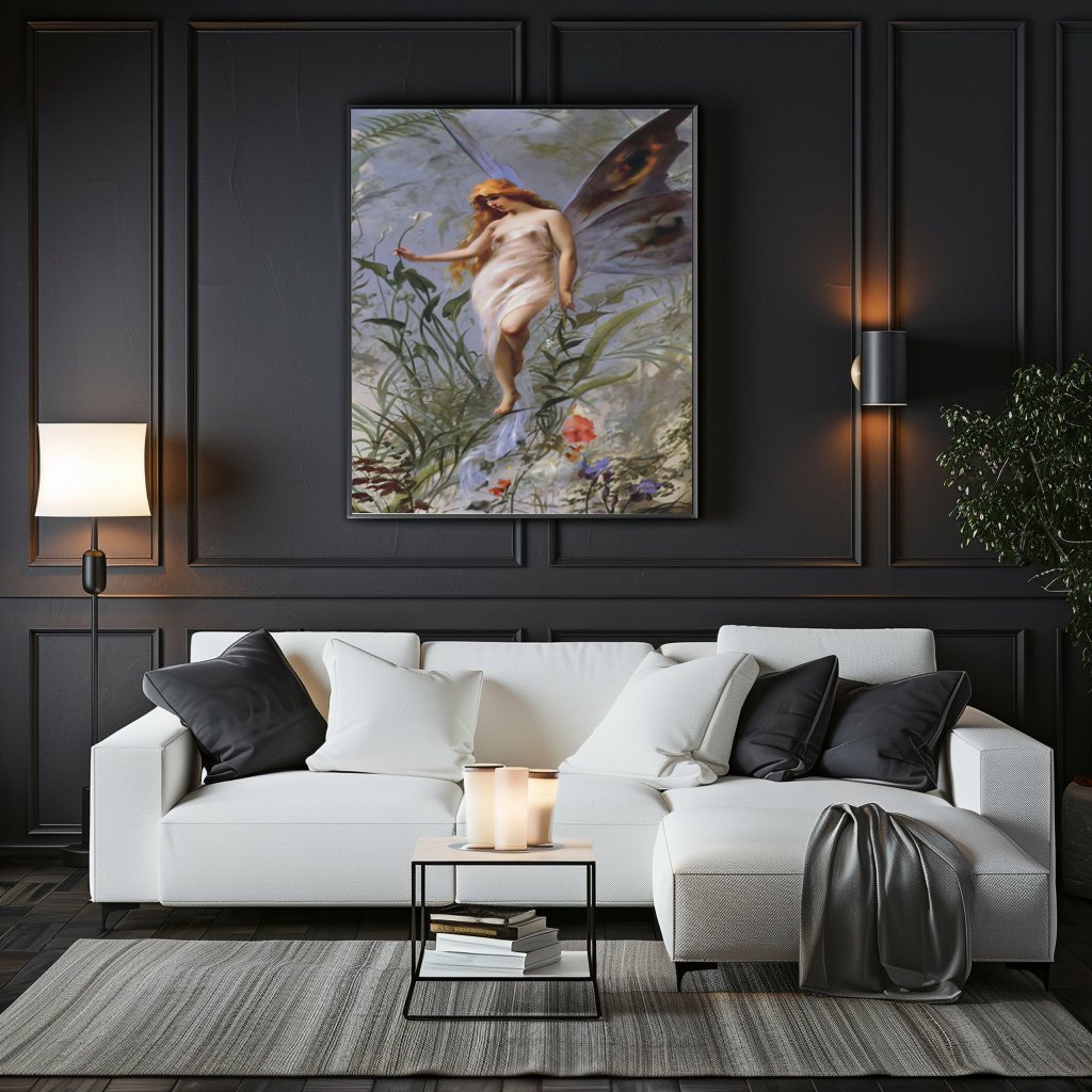 La fée du lys - Luis Ricardo Falero - Toile premium 430g (qualité galerie)
