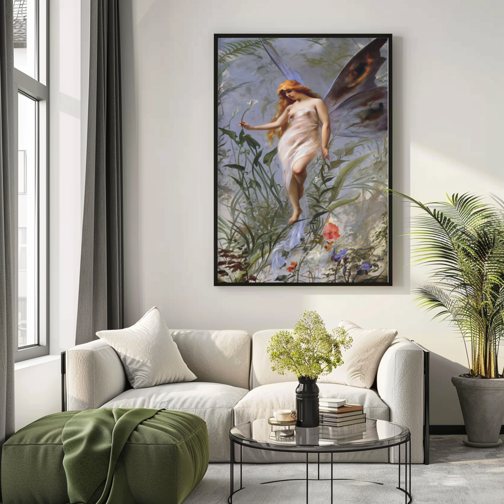 La fée du lys - Luis Ricardo Falero - Toile premium 430g (qualité galerie)