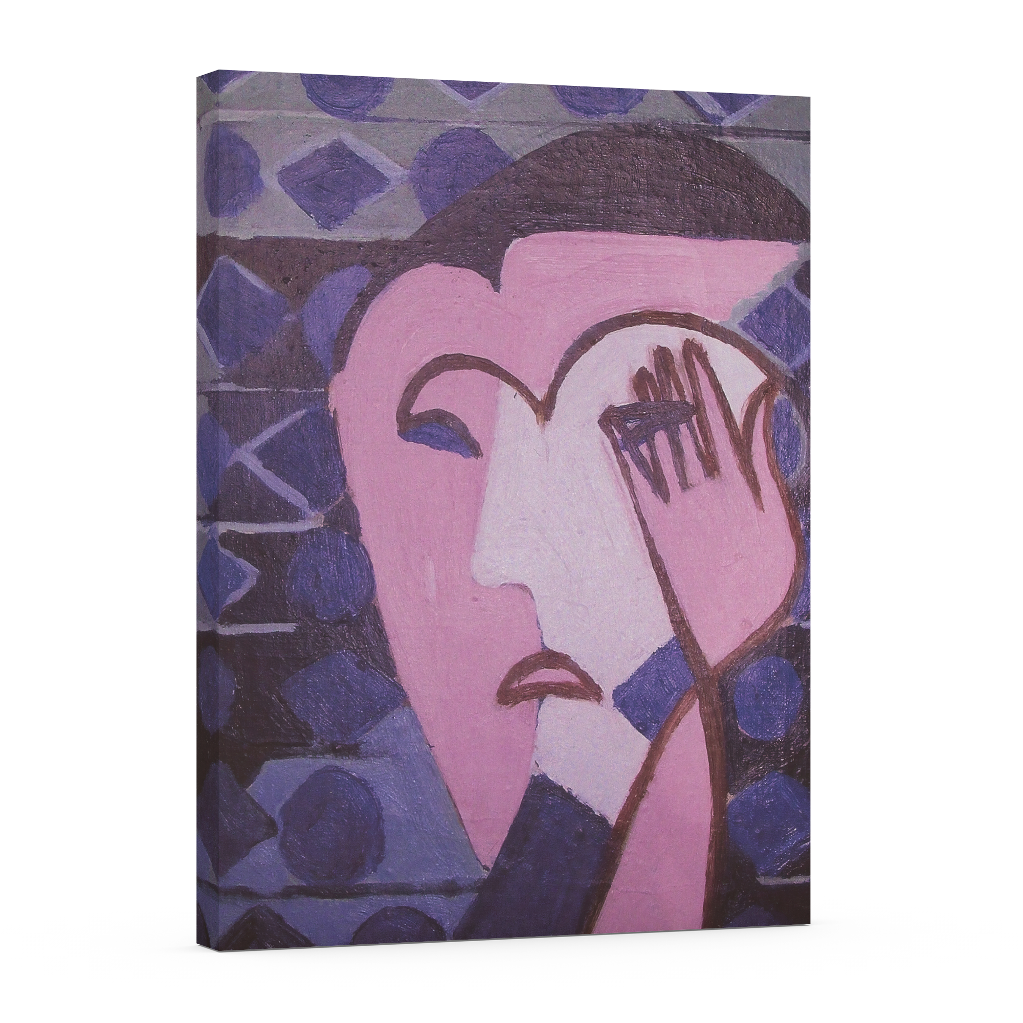 Tête de femme triste - Ernst Ludwig Kirchner - Toile premium 430g (qualité galerie)
