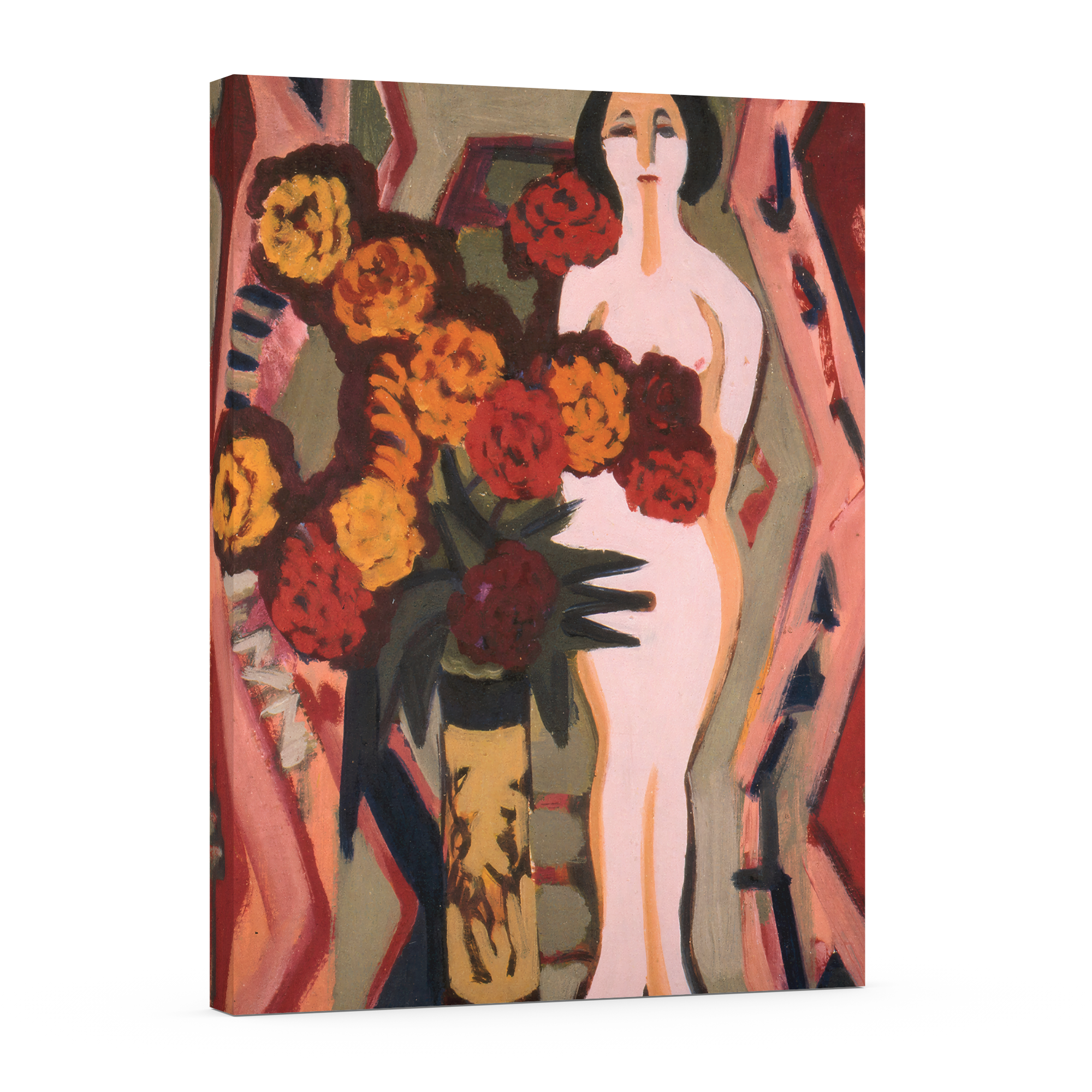 Nature morte avec figure en plastique - Ernst Ludwig Kirchner - Toile premium 430g (qualité galerie)