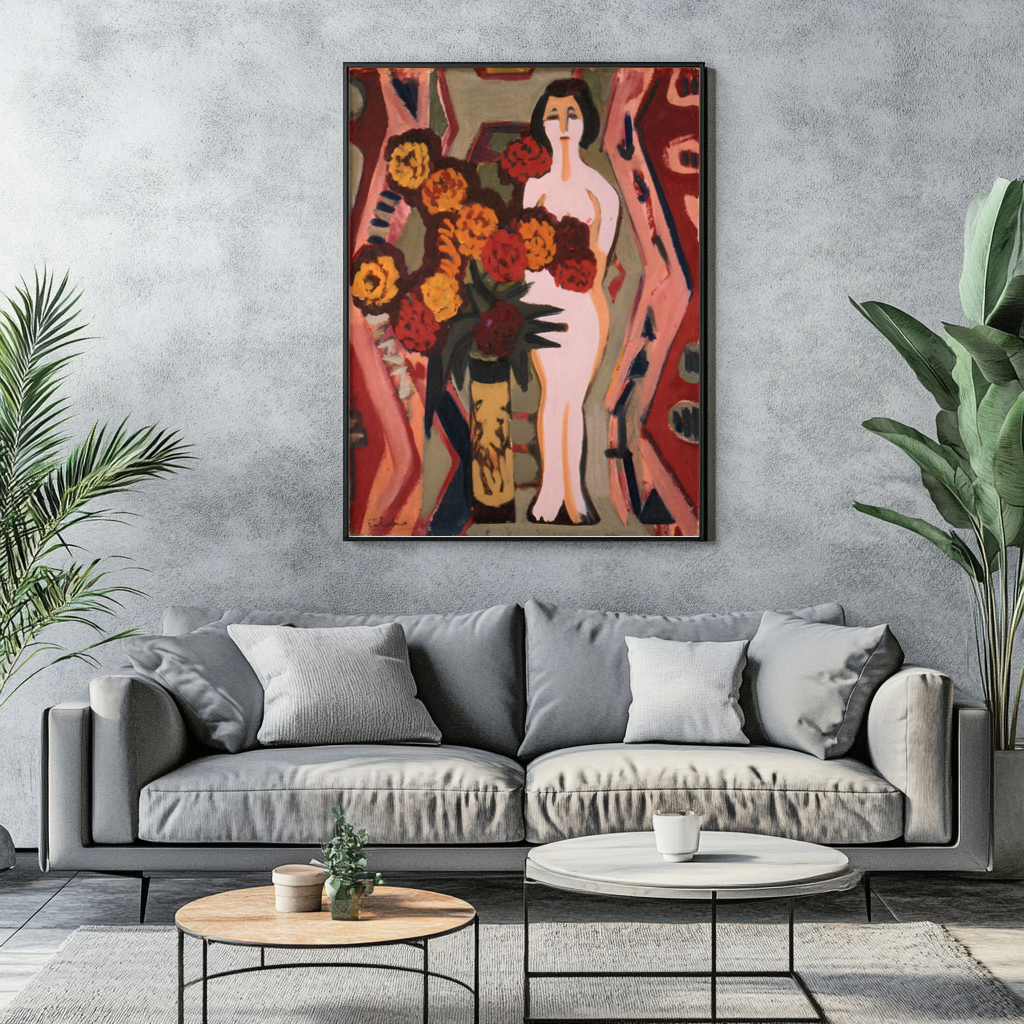 Nature morte avec figure en plastique - Ernst Ludwig Kirchner - Toile premium 430g (qualité galerie)