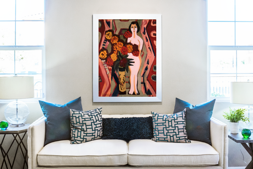 Nature morte avec figure en plastique - Ernst Ludwig Kirchner - Toile premium 430g (qualité galerie)