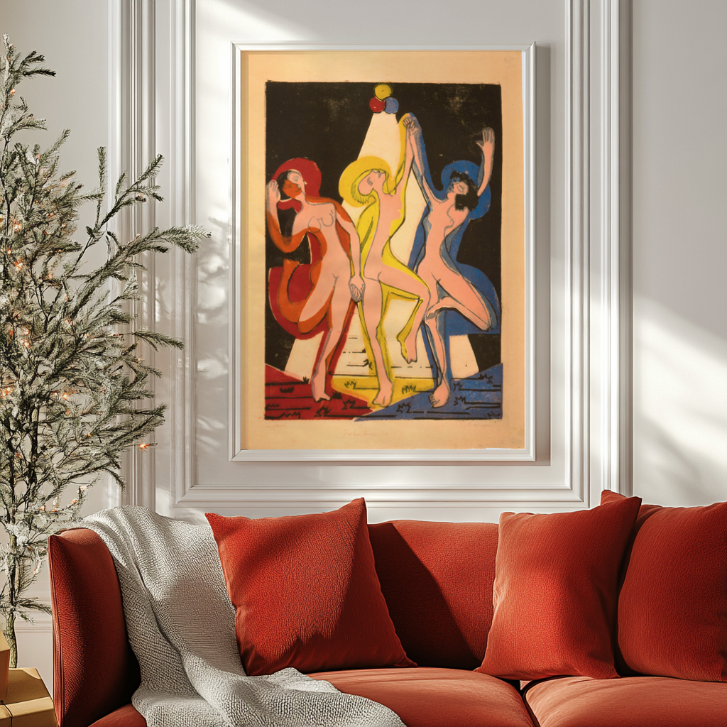 Danse de couleurs - Ernst Ludwig Kirchner - Toile premium 430g (qualité galerie)