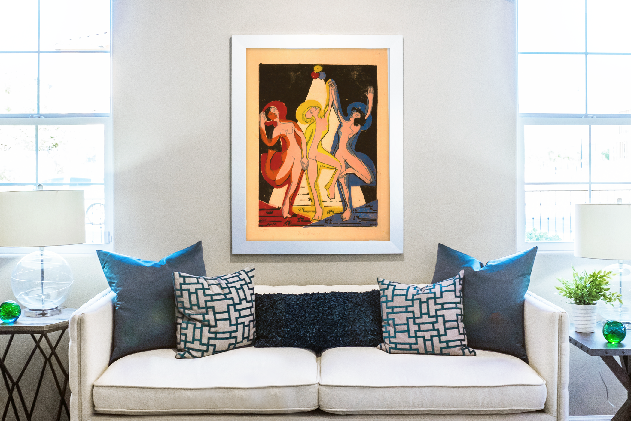 Danse de couleurs - Ernst Ludwig Kirchner - Toile premium 430g (qualité galerie)
