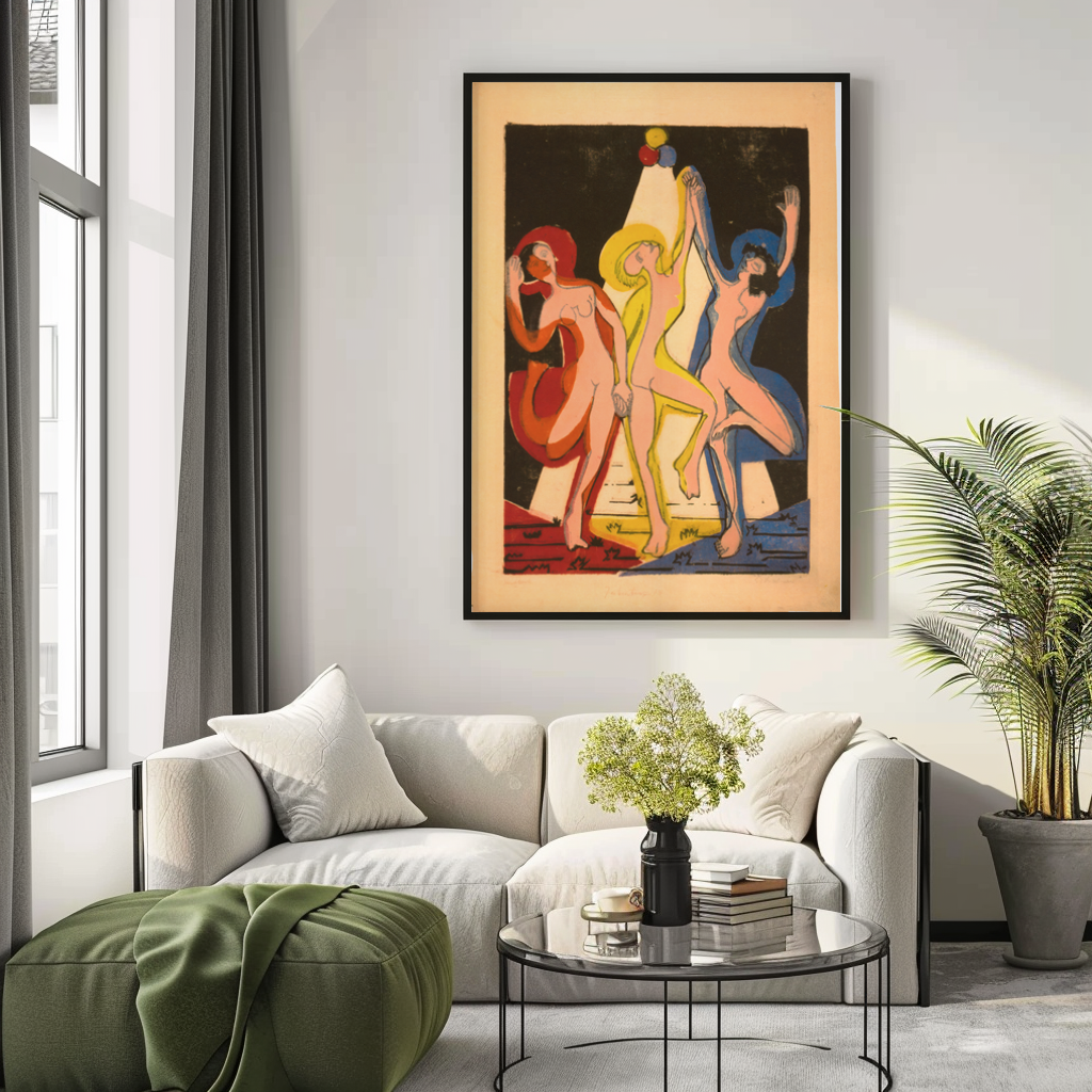 Danse de couleurs - Ernst Ludwig Kirchner - Toile premium 430g (qualité galerie)