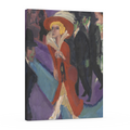 Rue avec femme de mauvaise vie en rouge -Ernst Ludwig Kirchner - Toile premium 430g (qualité galerie)