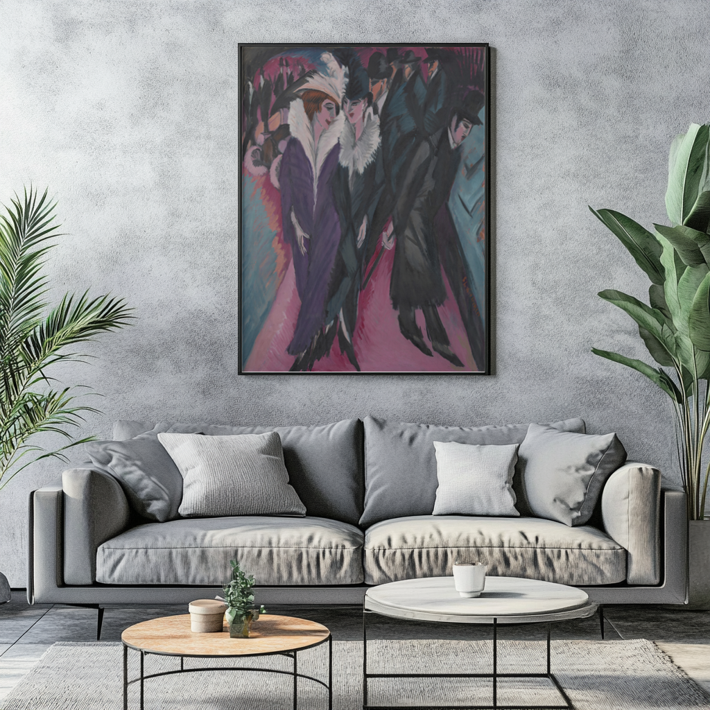Rue Berlin - Ernst Ludwig Kirchner - Toile premium 430g (qualité galerie)