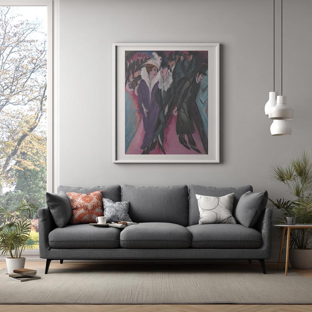 Rue Berlin - Ernst Ludwig Kirchner - Toile premium 430g (qualité galerie)
