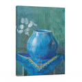 Nature of a Money Plant Branch in a Blue Vase - Egon Schiele - Premium 430g canvas (gallery quality)