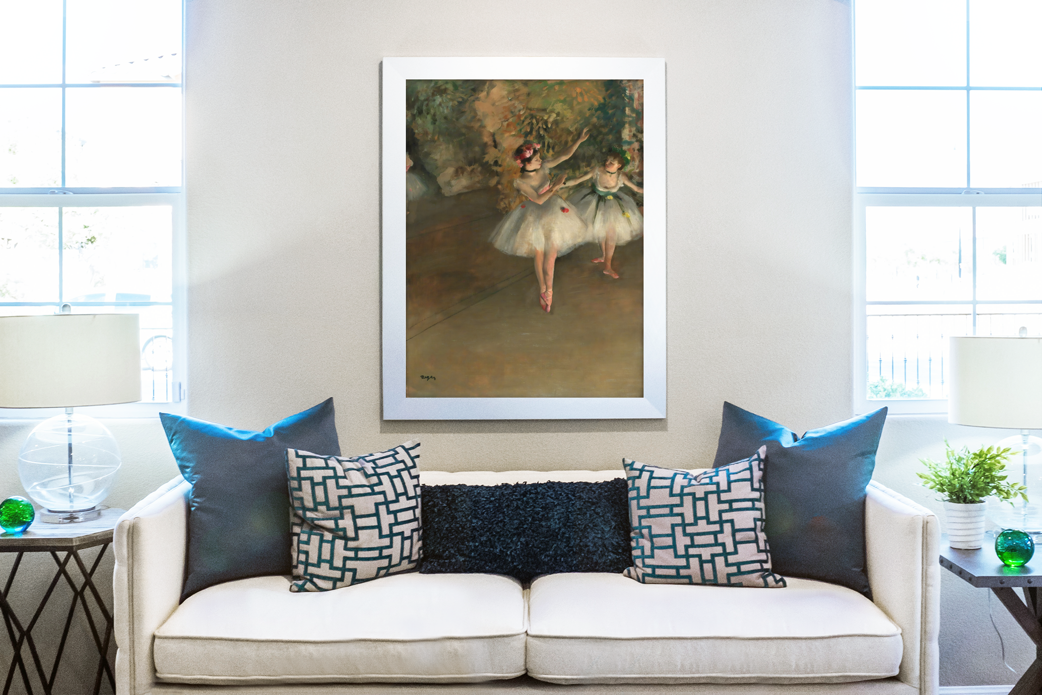 Two Dancers on the Stage - Edgar Degas - Premium 430g canvas (gallery quality)