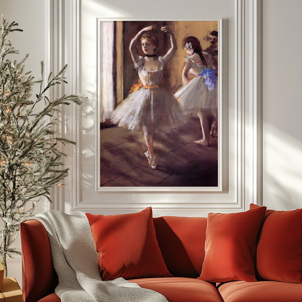 Two Dancers in the Studio - Edgar Degas - Premium 430g Canvas (Gallery Quality)