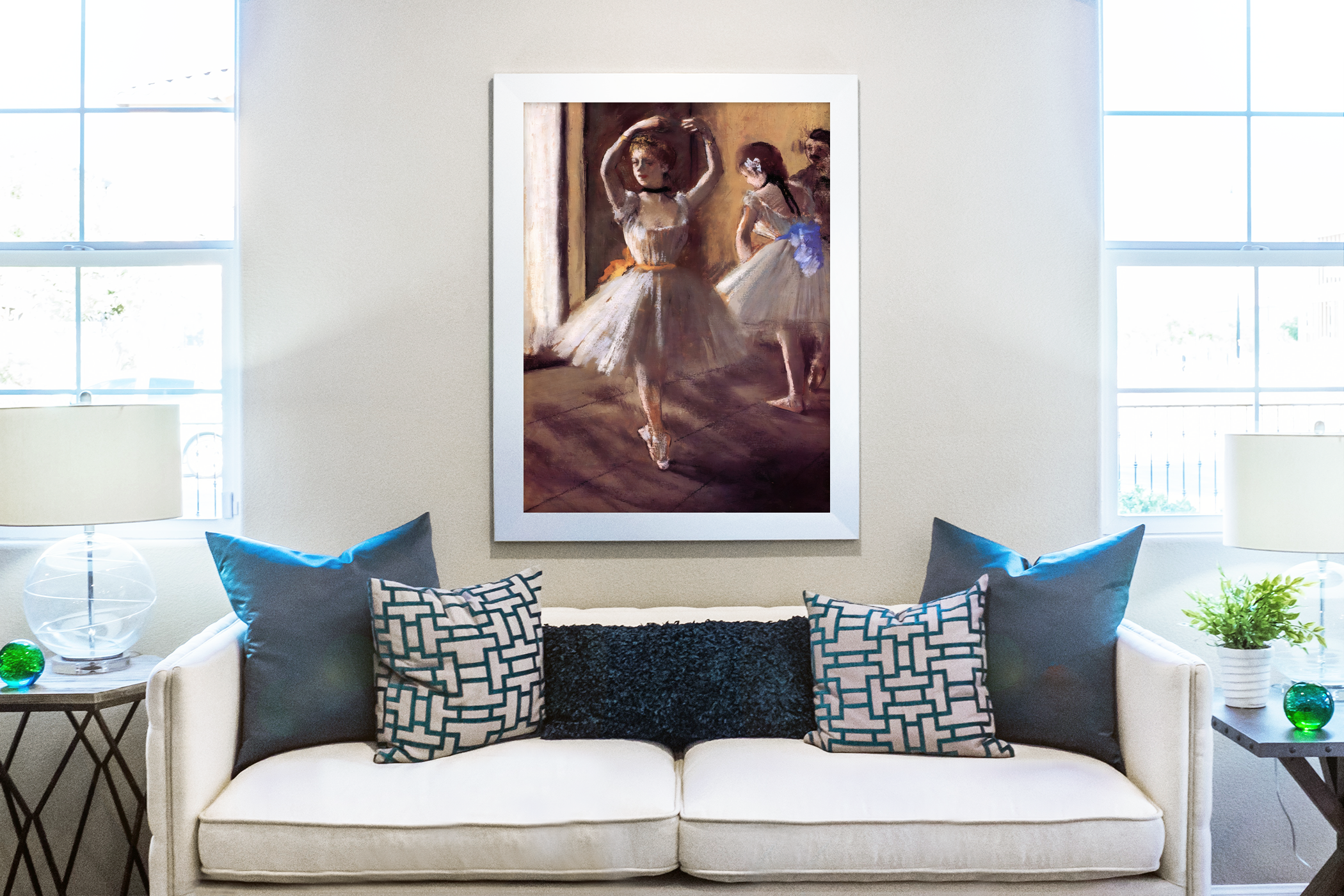 Two Dancers in the Studio - Edgar Degas - Premium 430g Canvas (Gallery Quality)