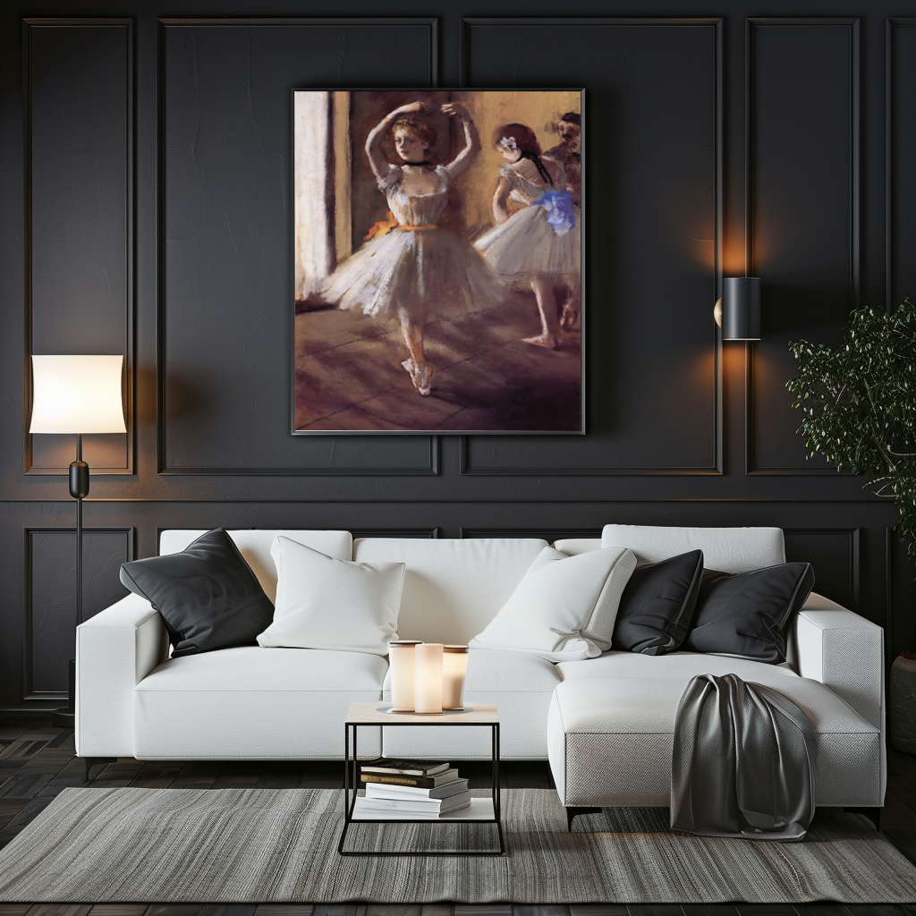 Two Dancers in the Studio - Edgar Degas - Premium 430g Canvas (Gallery Quality)