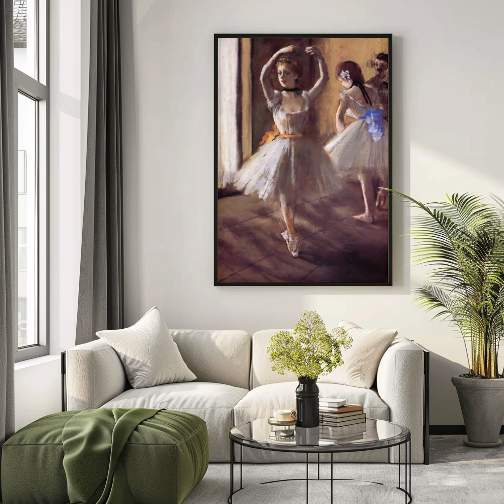 Two Dancers in the Studio - Edgar Degas - Premium 430g Canvas (Gallery Quality)