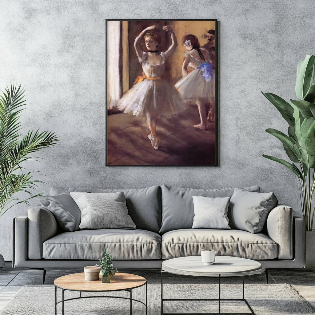 Two Dancers in the Studio - Edgar Degas - Premium 430g Canvas (Gallery Quality)