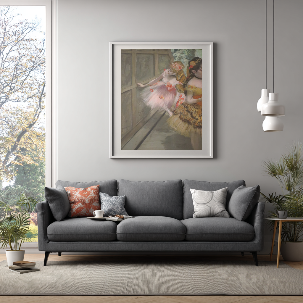 Dancers backstage -Edgar Degas - Premium Canvas 430g (gallery quality)