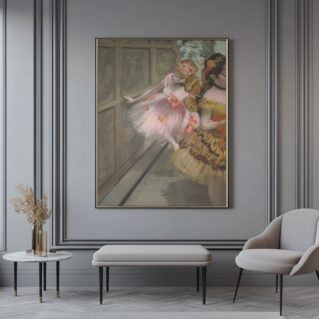 Dancers backstage -Edgar Degas - Premium Canvas 430g (gallery quality)