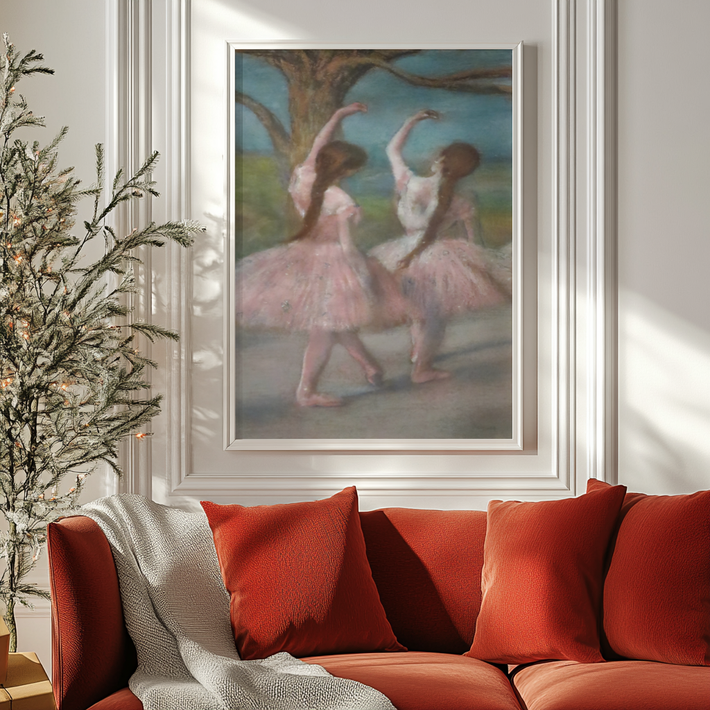 Ballerinas in Pink - Edgar Degas - Premium 430g canvas (gallery quality)