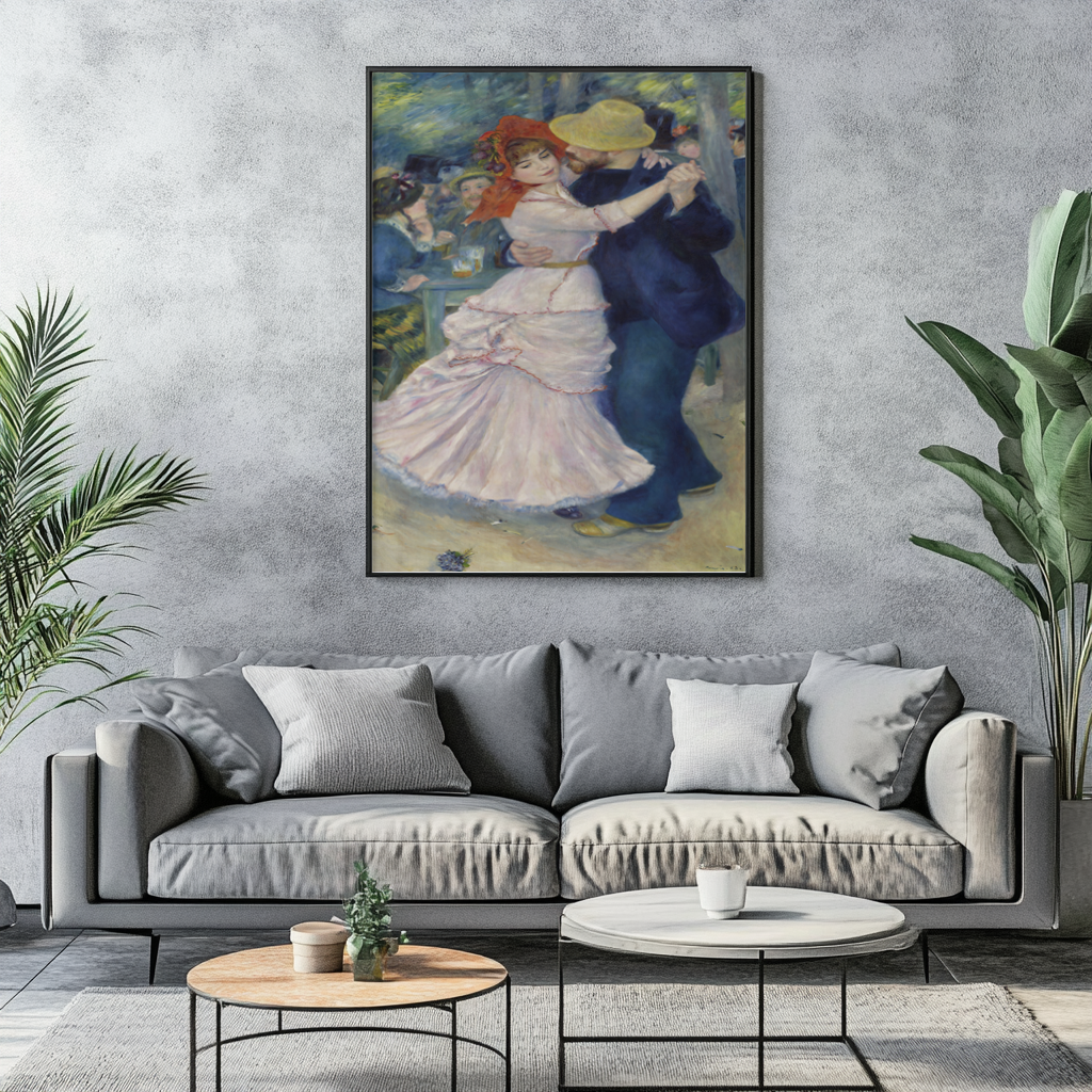 Dance at Bougival -Pierre Auguste Renoir - 430g Premium Canvas (gallery quality)