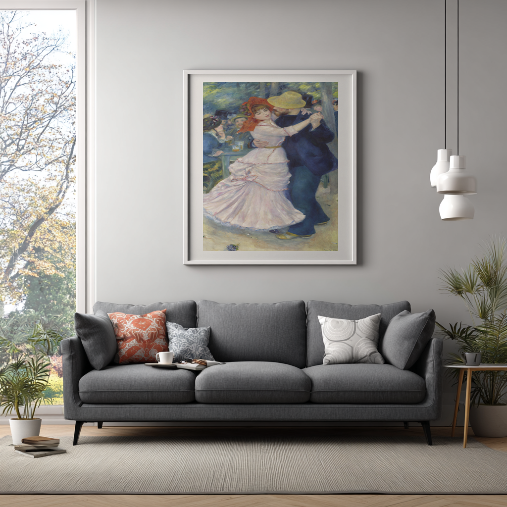 Dance at Bougival -Pierre Auguste Renoir - 430g Premium Canvas (gallery quality)