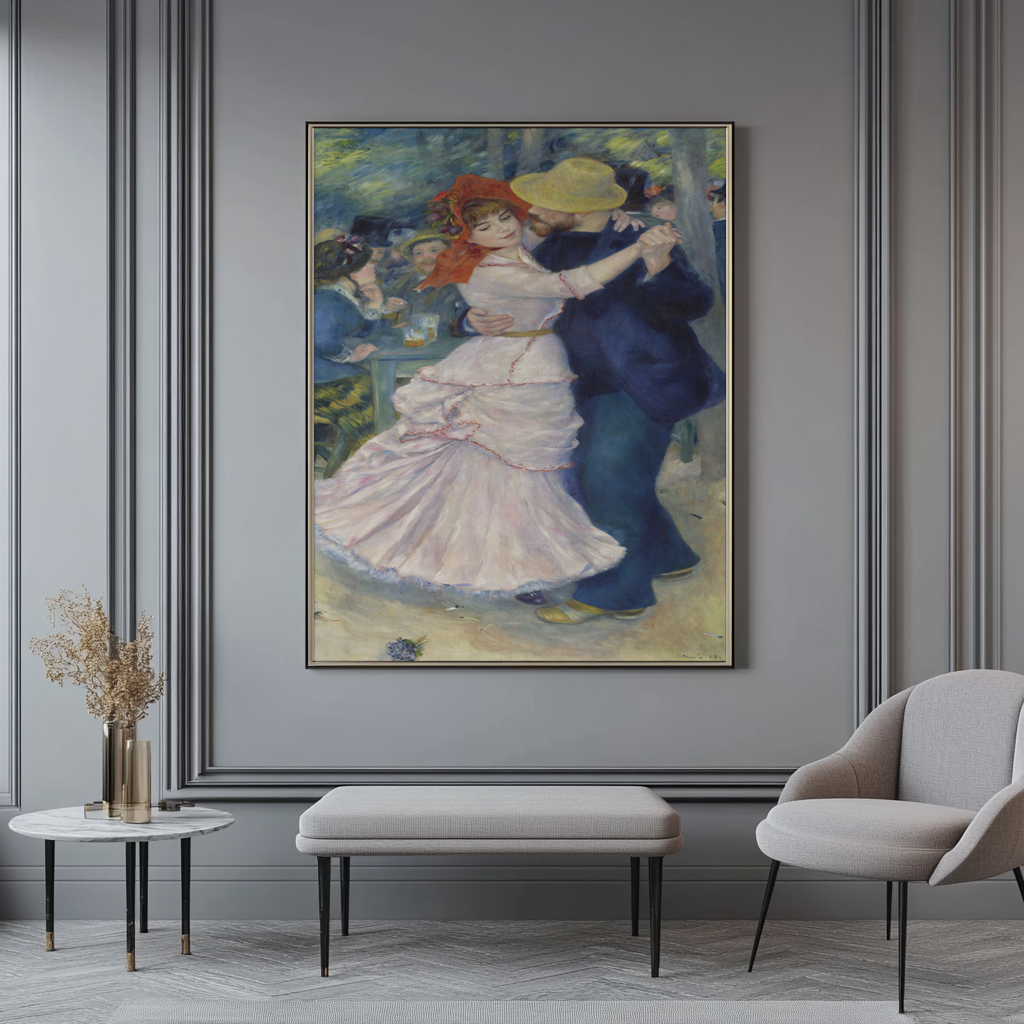 Dance at Bougival -Pierre Auguste Renoir - 430g Premium Canvas (gallery quality)