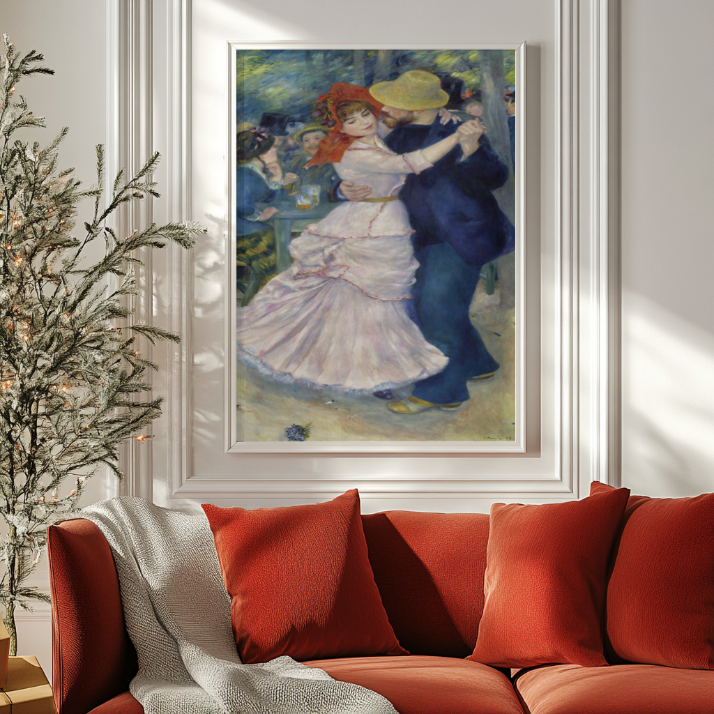 Dance at Bougival -Pierre Auguste Renoir - 430g Premium Canvas (gallery quality)