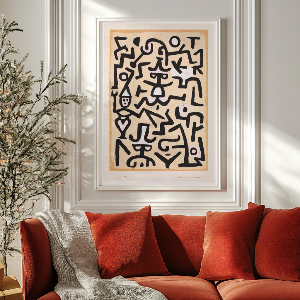 Advertisement for comedians -Paul Klee - Premium 430g canvas (gallery quality)