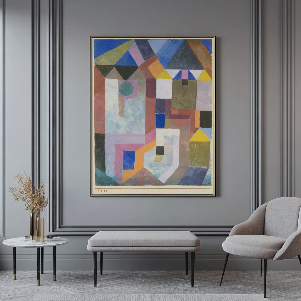 Architecture de couleurs - Paul Klee - Toile premium 430g (qualité galerie)
