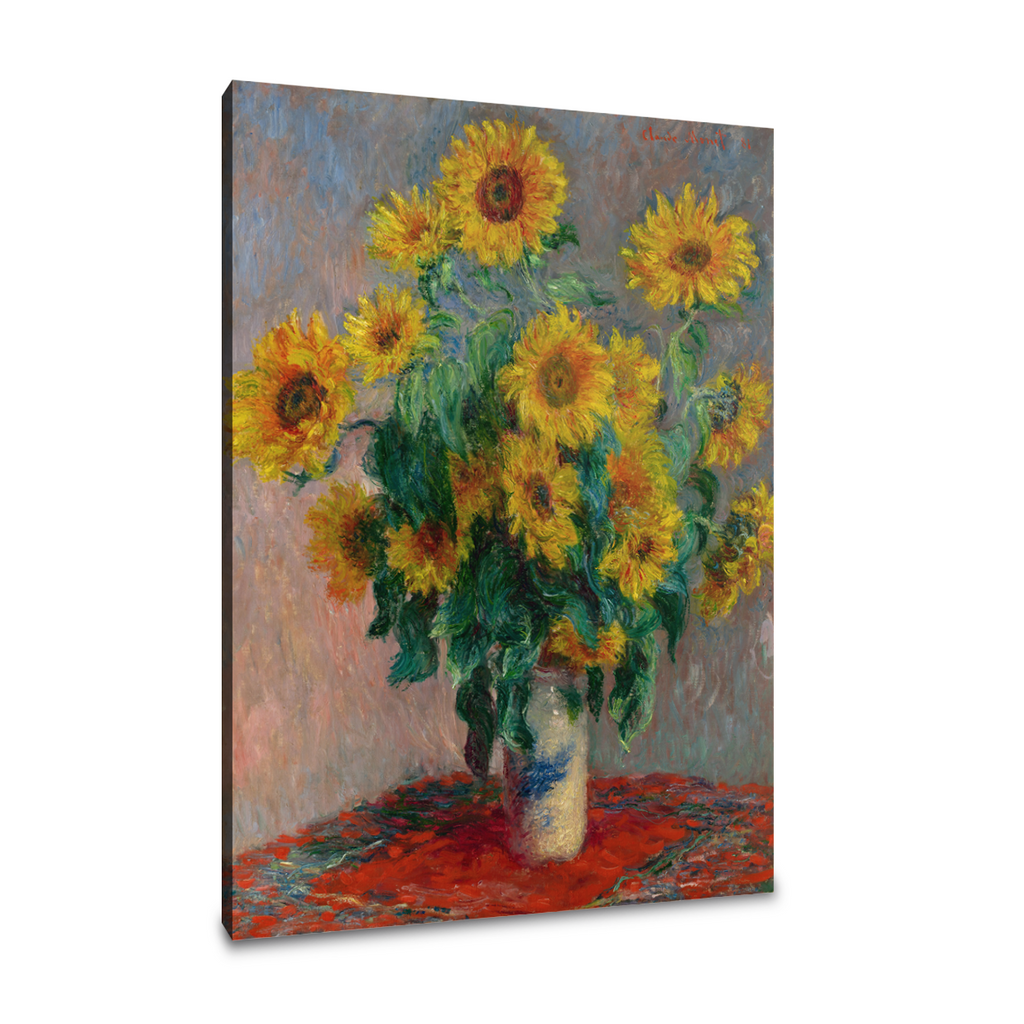Vase de tournesols - Claude Monet - Toile premium 430g (qualité galerie)