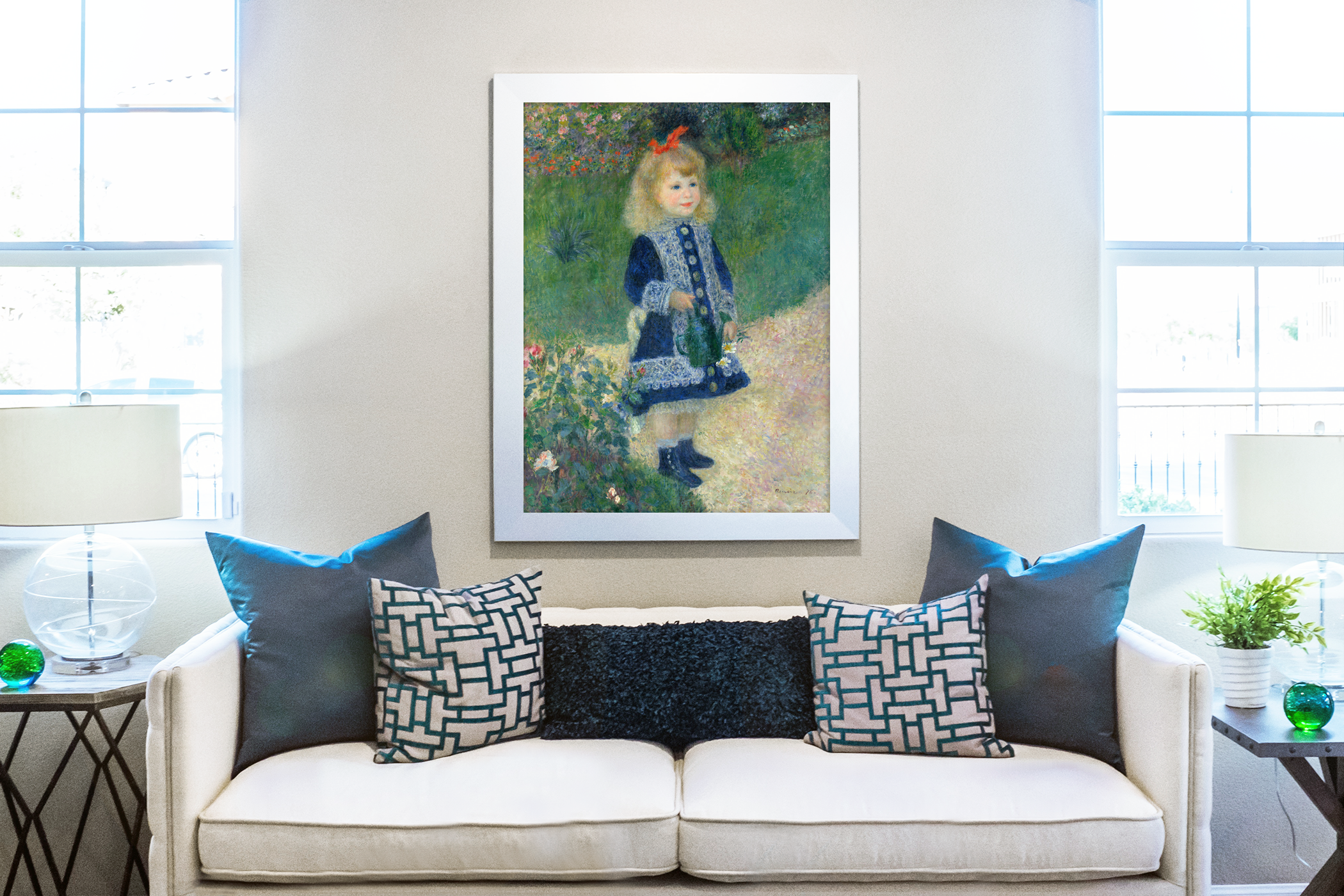 Girl with a Watering Can - Pierre Auguste Renoir - Premium Canvas 430g (gallery quality)