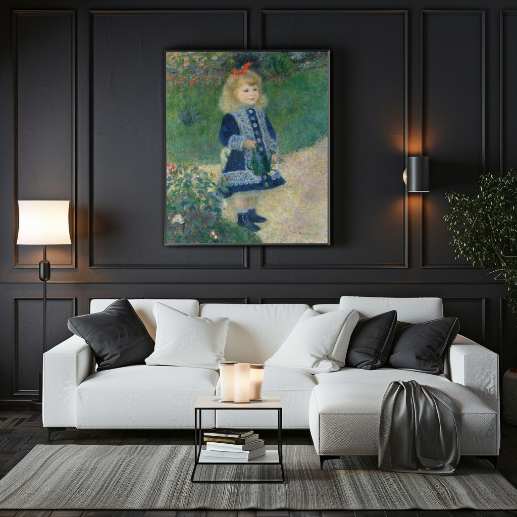 Girl with a Watering Can - Pierre Auguste Renoir - Premium Canvas 430g (gallery quality)