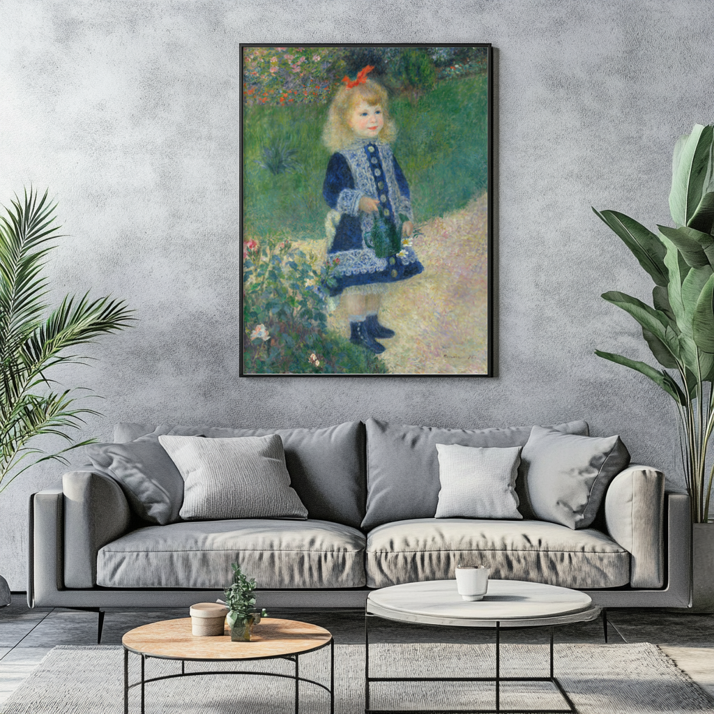 Girl with a Watering Can - Pierre Auguste Renoir - Premium Canvas 430g (gallery quality)